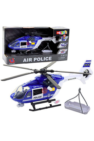 LeanToys Elicopter de poliție cu cârlig și suport 1:14