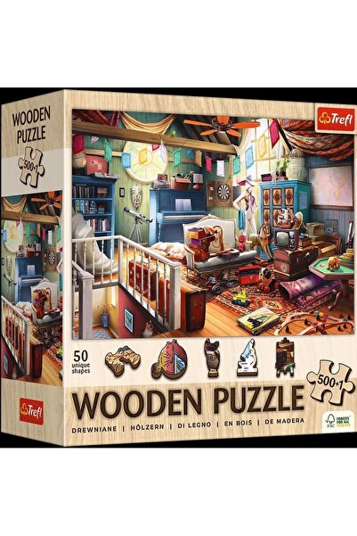 Trefl Puzzle din lemn 500+1 Comori în mansardă