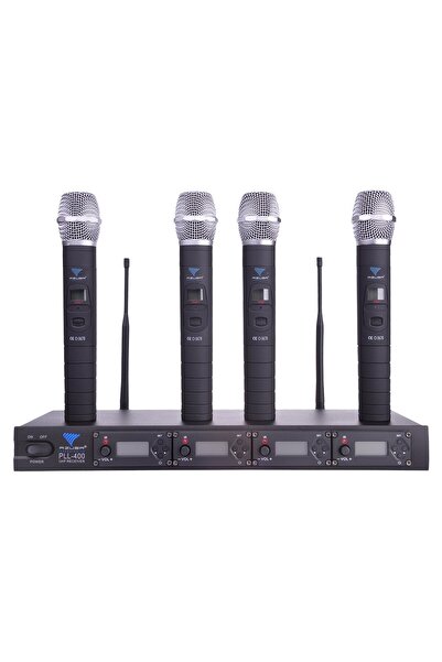 AZUSA Mikrofon PLL-400 UHF 4 kana≈Çy (4 mikrofony do rƒôki)