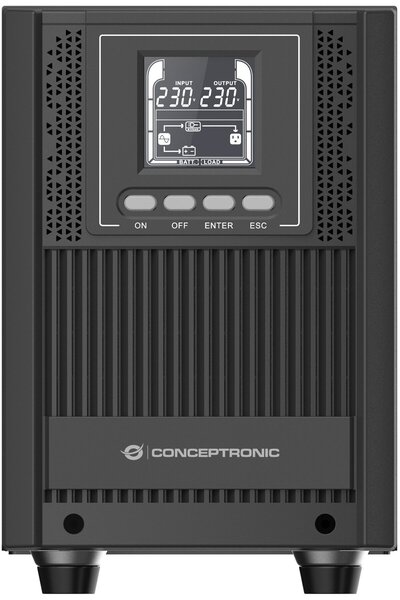 CONCEPTRONIC USV 2000VA/1800W/4xSchuko/USB/+ Online Tower sw