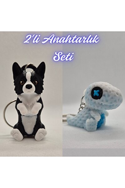 3DAtölyeMaker Black Border Flexible Dog and White Knitted Pattern Moving Dino...