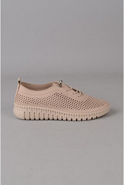 SEÇ KUNDURA Seç 4000-5 Genuine Leather Comfort Women's Shoes Beige