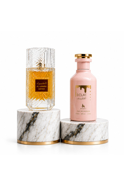 Ayelet Set of 2 Arabian Perfumes for Women & Men Al Hamra Royal Qahwa & Eclat