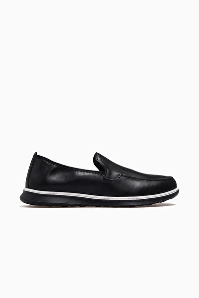 YAŞAR KAŞLI Men's leather casual daily shoes 26y ykö-23035 black