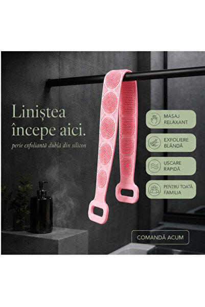 OEM Perie Exfolianta Dubla din Silicon pentru Corp si Spate - Masaj si Curata...
