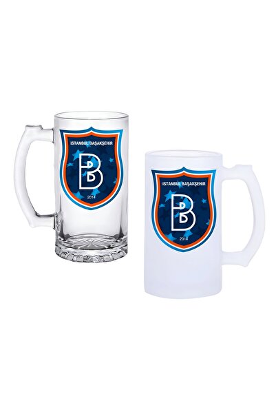 Ghostbastır Başakşehirspor Beer Glass with Handle, Available in Frosted or Tr...