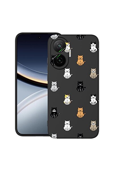 bestcase ¬Æ Husa pentru Poco F7 cu Design Cat Pattern, TPU Mat Ultra Slim, 20...