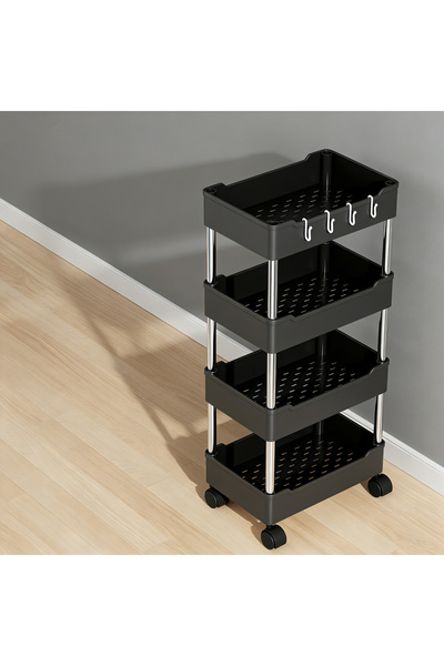 Choice5 3-layer gap type black 3/4 Layer Removable Gap Storage Rack Push Trol...