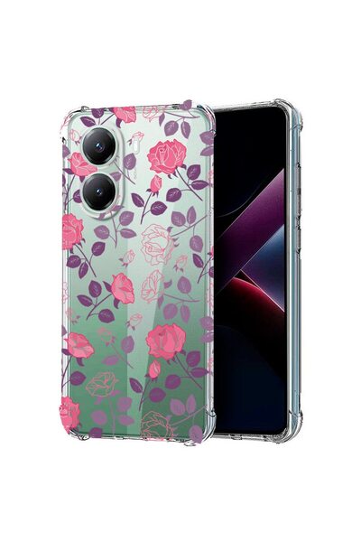 bestcase ¬Æ Poco X7 Pro 5G compatible case, Anti Shock 1.5MM, Rose, Camera, s...