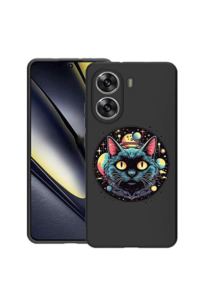bestcase Husă pentru Poco X7 Pro 5G, Mystic Black Cat, Silicon subțire de 0.8...