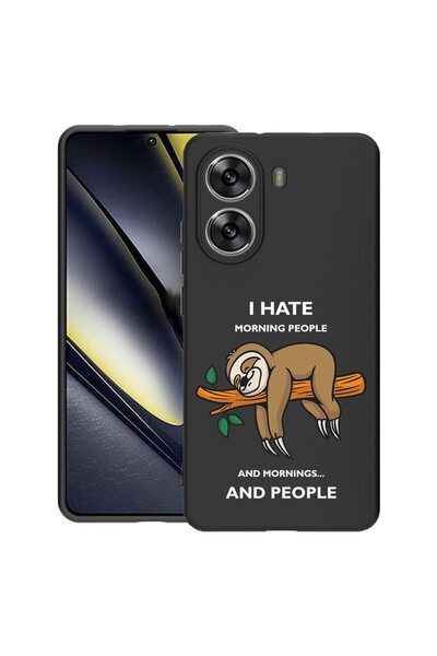 bestcase ¬Æ Husa pentru Poco X7 Pro 5G, I Hate Morning, Slim Silicon 0.8MM, A...