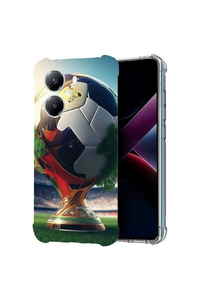 bestcase Съвместим калъф за Poco X7 Pro 5G, Удароустойчив 1.5ММ, Футболна куп...