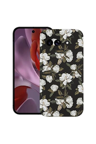 bestcase Ултра тънък TPU калъф, съвместим с Google Pixel 9a, Флорален - Пасте...