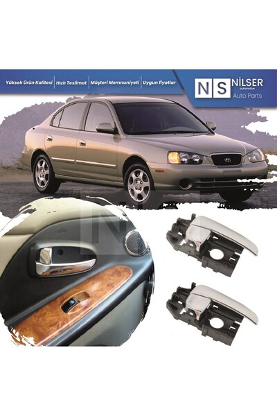 NS Nilser Auto Parts Hyundai Elentra Inner Door Handle Rear Right-Left Chrome...