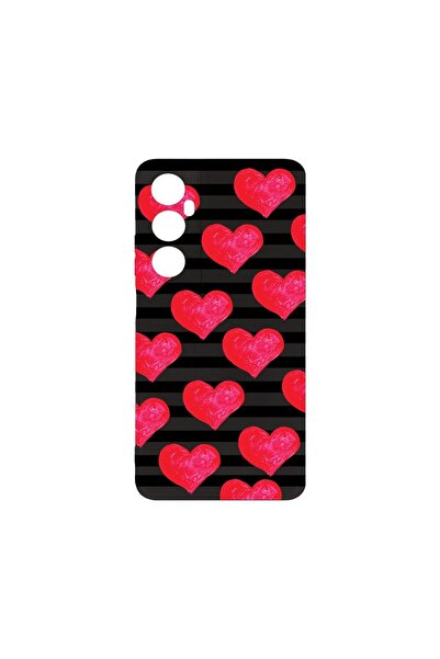 bestcase Λεπτή Θήκη Σιλικόνης 0.8MM, Συμβατή με Realme C65, σχέδιο καρδιές, Π...