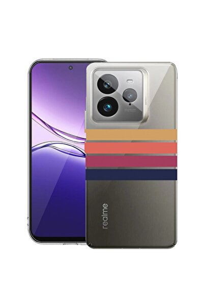 bestcase ¬Æ Husa pentru Realme GT 7 Pro cu Design Retro Lines, Clear Slim Sil...
