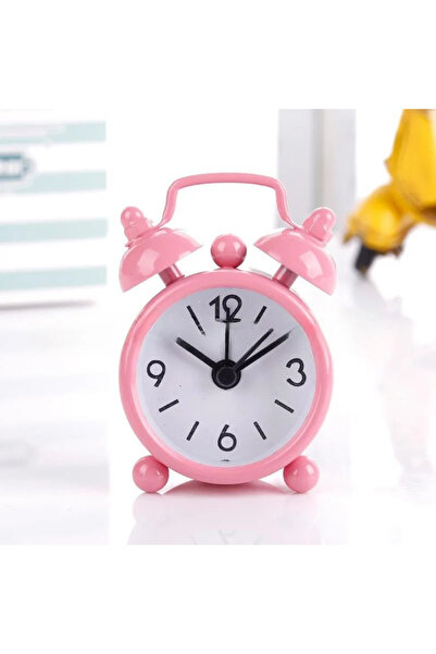 Choice1 Pink 40mm Mini Metal Alarm Clock Portable Home Outdoor Lovely Cartoon...