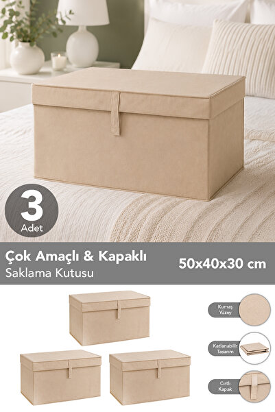 Meleni Home Set de 3 cutii de depozitare de dimensiuni maxi - Cutie de depozi...