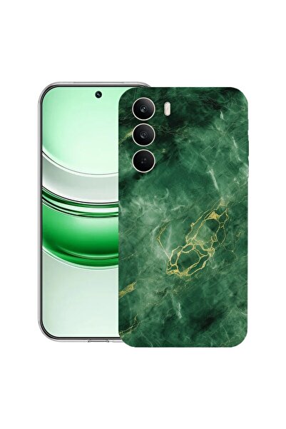 bestcase ¬Æ Husa Clear Silicon pentru Realme C71, Green Marble, 2041144 T 1254