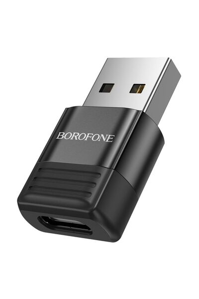 Borofone BV18 Προσαρμογέας OTG USB-A σε USB-C Μαύρο
