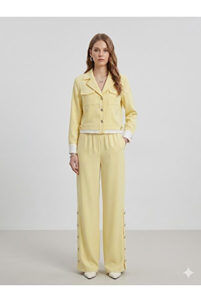 Moda İlgi MODAİLGİ Paçası Düğmeli Pantolon 40122