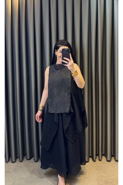 Nisam İpek Tensel Casual Skirt Set