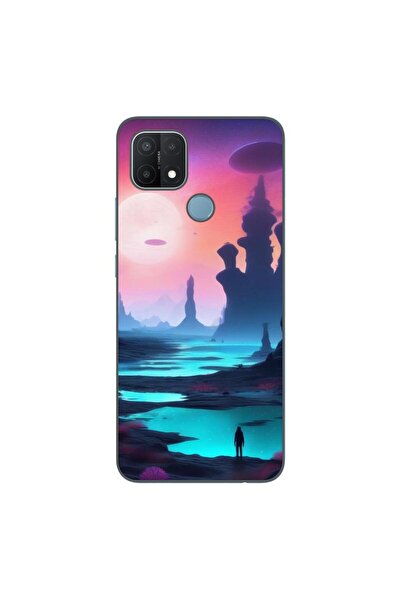 OEM Husa compatibila cu Oppo A15 si A15s Silicon Gel Tpu Model Mystic Planet