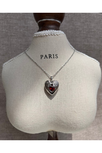 IrazErezJewelry Vintage Taşlı ve Kapaklı Çelik Anı Kolye