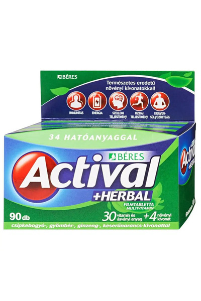 Béres Tablete filmate multivitamine Actival Herbal Beres 90 buc