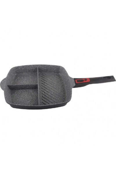 FOXMAG24 Grill pan 3in1 aluminum 28 cm with granite interior and detachable s...