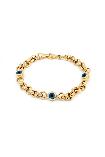 nedim şahin jewellery 1990 Nazar Boncuklu Doç Zincir Bileklik