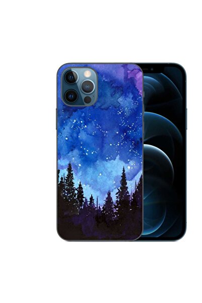 OEM Husa compatibila cu Apple iPhone 12 Pro Silicon Gel Tpu Model Night Forest