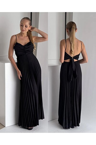Demhana Boutique Pleated Satin Dress