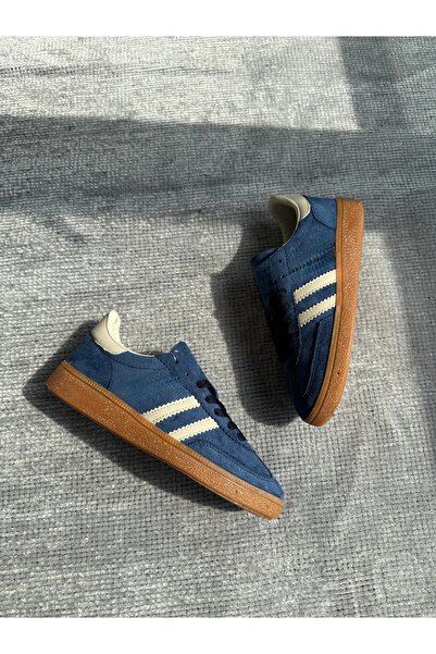 Nuzabi Adidași Spezz Imported de handbal, albaștri, crem, din piele întoarsă