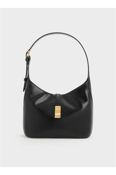 Charlene Wisteria Belted Shoulder Bag - Black