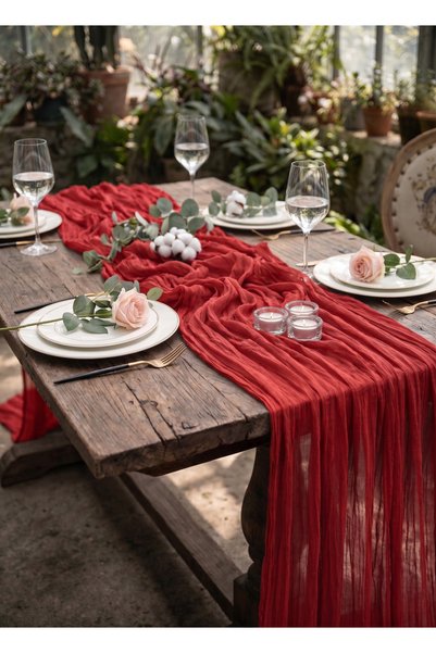 Soft Kare Bohemian Tulle Runner Tablecloth – Elegant Sophistication and Modern Table Decor