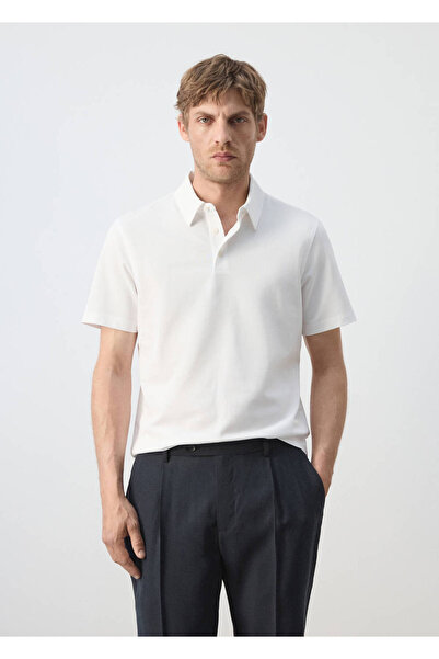 MANGO Man Slim fit pamuklu pike polo gömlek