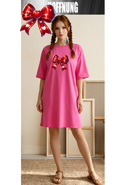 HOFFNUNG Women's Short Sleeve Crew Neck T-Shirt Dress Nightgown
