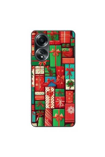 OEM Case compatible with Oppo A58 4G Silicon Gel Tpu Model Xmas Gifts Pattern