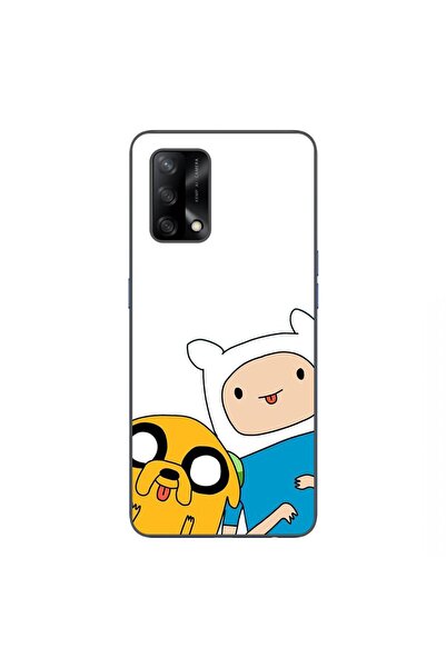 OEM Case compatible with Oppo A74 4G Silicon Gel Tpu Model Finn and Jake Tongues