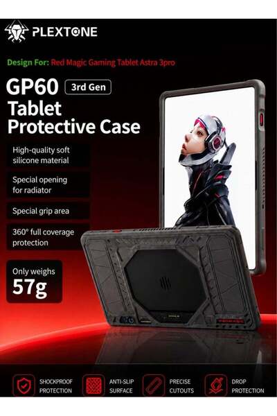 PLEXTONE حافظة جهاز ألعاب GP60 من الجيل الثالث لـ RedMagic Astra 3 Pro، حماية...