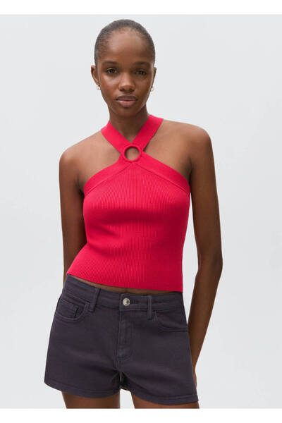 Mango Teen Halter yaka triko bluz
