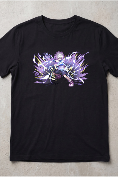 Silkensoul Hunter X Hunter Killua Godspeed Printed Standard Fit Anime Unisex ...
