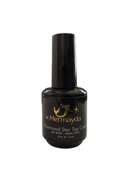 Mermayda Top Coat fără ștergere Star Diamond, Fără Hema, Mermayda, 15ml