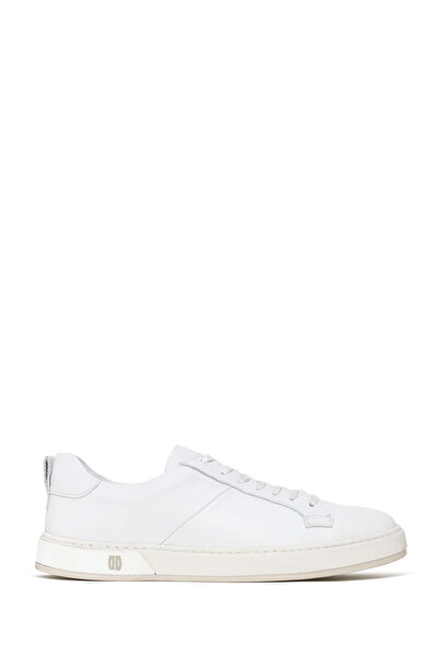 Derimod Men's White Lace-Up Thick Soled Leather Sneaker 26Sfd700218
