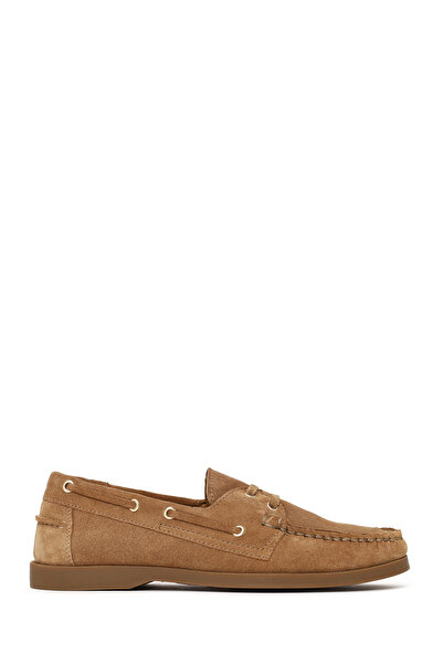 Derimod Women's Tan Lace-Up Suede Leather Casual Shoes 26Pfd141710