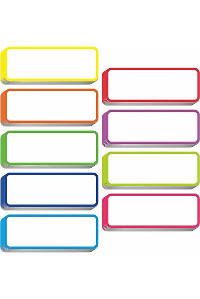 Arabest 54-Pack Magnetic Dry Erase Labels,Colored Border,Flexible Name Plate ...