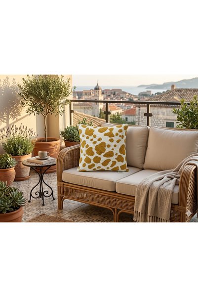 İFA Premium Speckled Patterned Woven Cushion Cover Set of 2 - Bohemian Balcon...