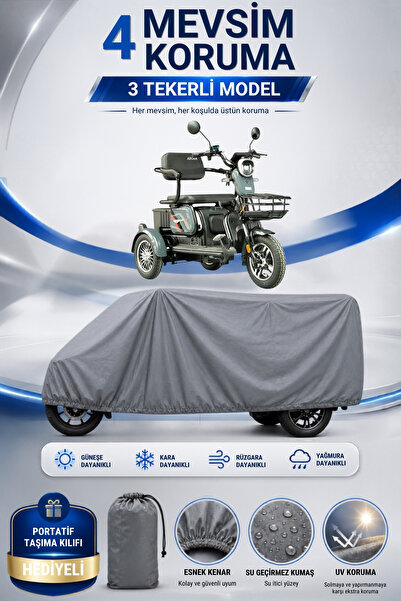 Motobros Motorcycle Cover Arora Rüzgar 3-Wheeled Electric Vehicle Cover Gray ...