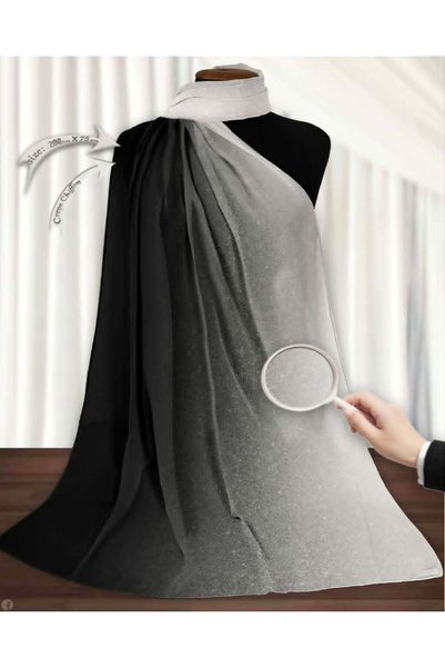 4seasons scarf طرحة كريب شيفون اسود